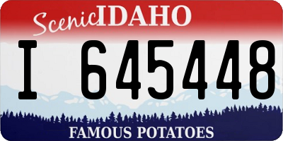 ID license plate I645448