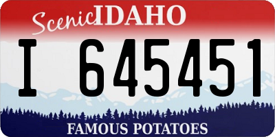 ID license plate I645451