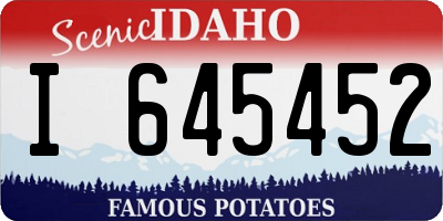 ID license plate I645452