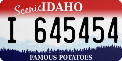 ID license plate I645454