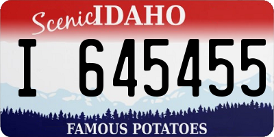 ID license plate I645455