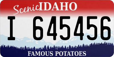 ID license plate I645456