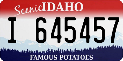 ID license plate I645457