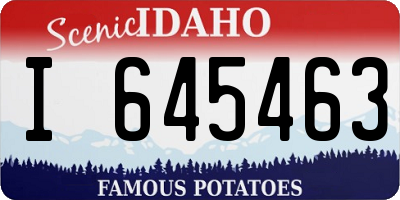ID license plate I645463