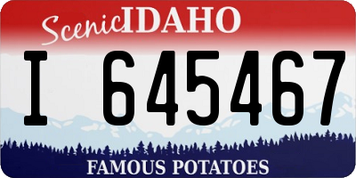 ID license plate I645467