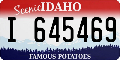 ID license plate I645469