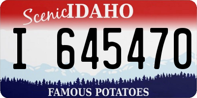 ID license plate I645470