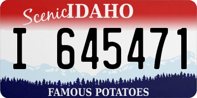 ID license plate I645471