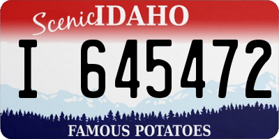 ID license plate I645472