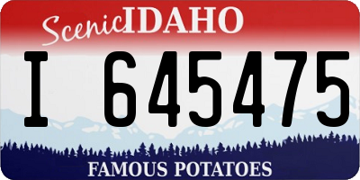 ID license plate I645475