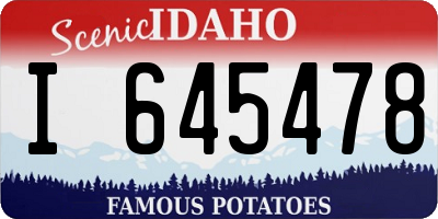 ID license plate I645478