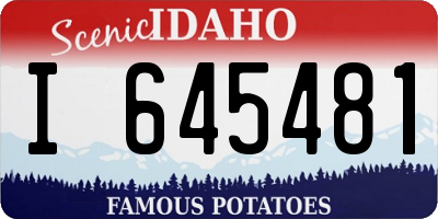 ID license plate I645481