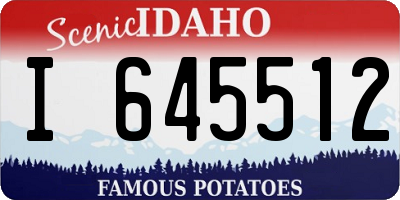 ID license plate I645512