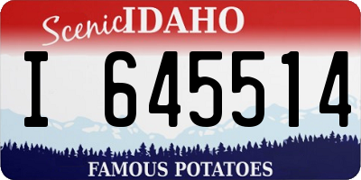ID license plate I645514