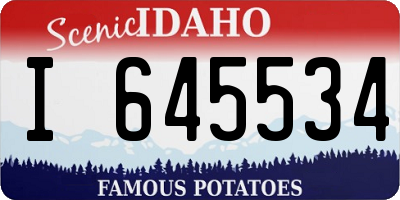 ID license plate I645534