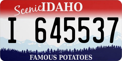 ID license plate I645537