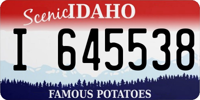 ID license plate I645538