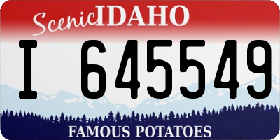 ID license plate I645549