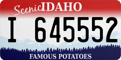 ID license plate I645552