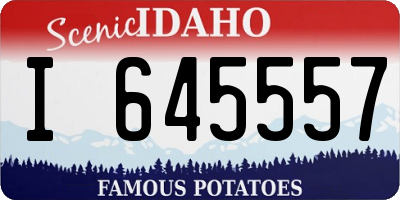 ID license plate I645557