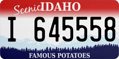 ID license plate I645558