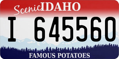 ID license plate I645560