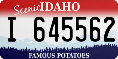 ID license plate I645562