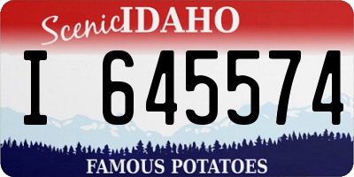 ID license plate I645574