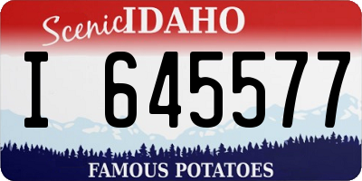 ID license plate I645577