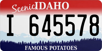 ID license plate I645578