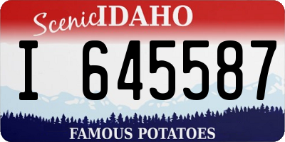 ID license plate I645587