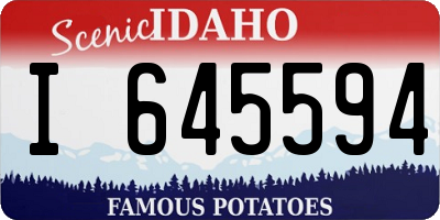 ID license plate I645594