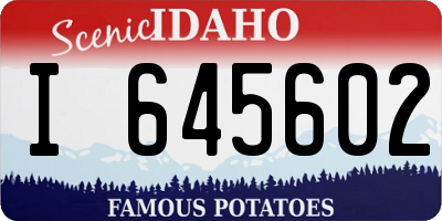 ID license plate I645602