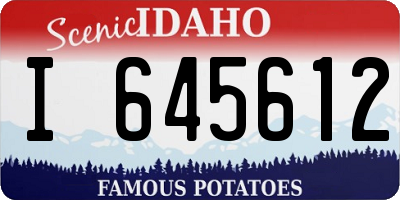 ID license plate I645612