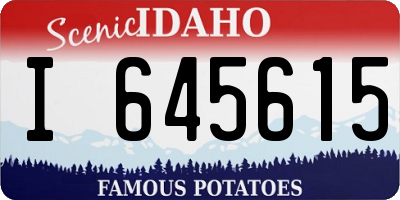 ID license plate I645615