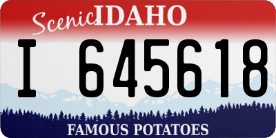 ID license plate I645618
