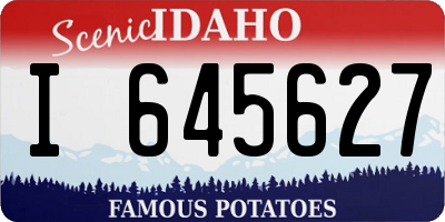 ID license plate I645627