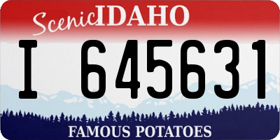 ID license plate I645631
