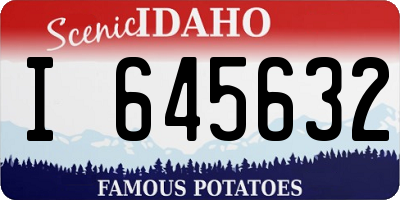 ID license plate I645632