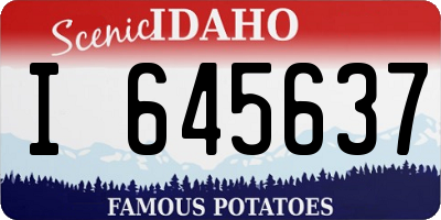 ID license plate I645637