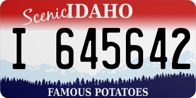 ID license plate I645642