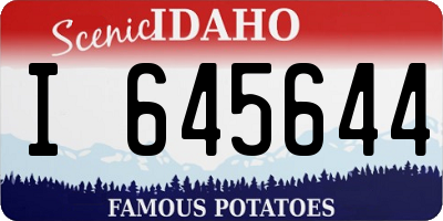 ID license plate I645644