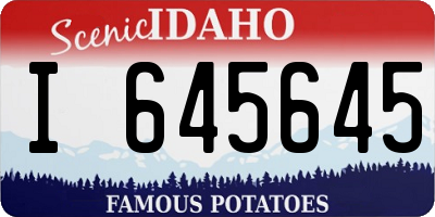 ID license plate I645645