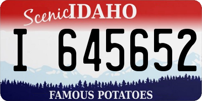ID license plate I645652