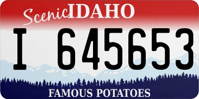 ID license plate I645653