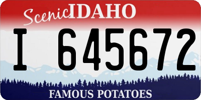 ID license plate I645672