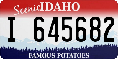 ID license plate I645682