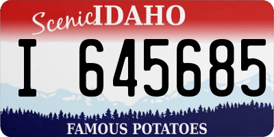 ID license plate I645685