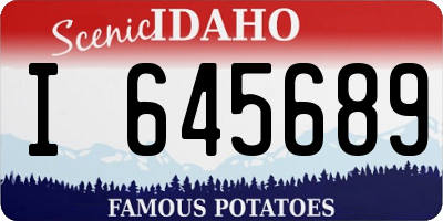 ID license plate I645689