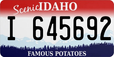 ID license plate I645692
